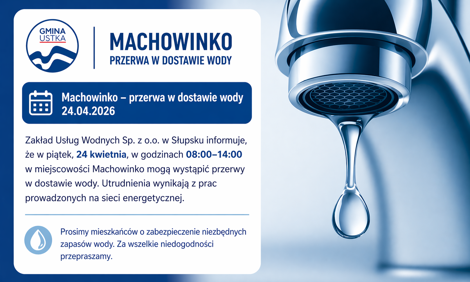 brak wody - Machowinko 24.04