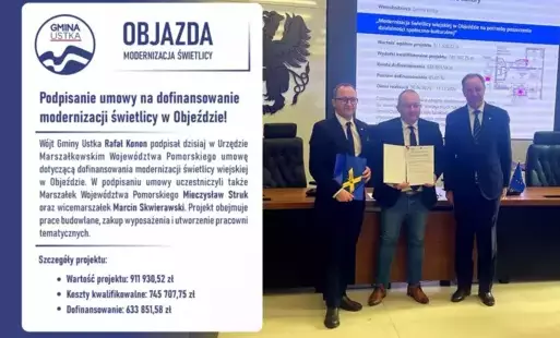Zdjęcie do Świetlica w Objeździe | Podpisanie umowy dofinansowania modernizacji