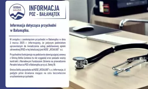 Zdjęcie do Informacja dot. przychodni w Bałamątku