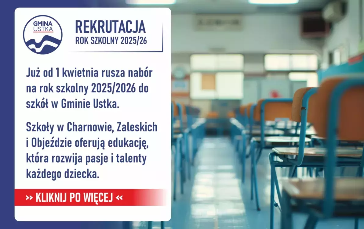 Zdjęcie do Rekrutacja do szk&oacute;ł w Gminie Ustka rusza 1 kwietnia!