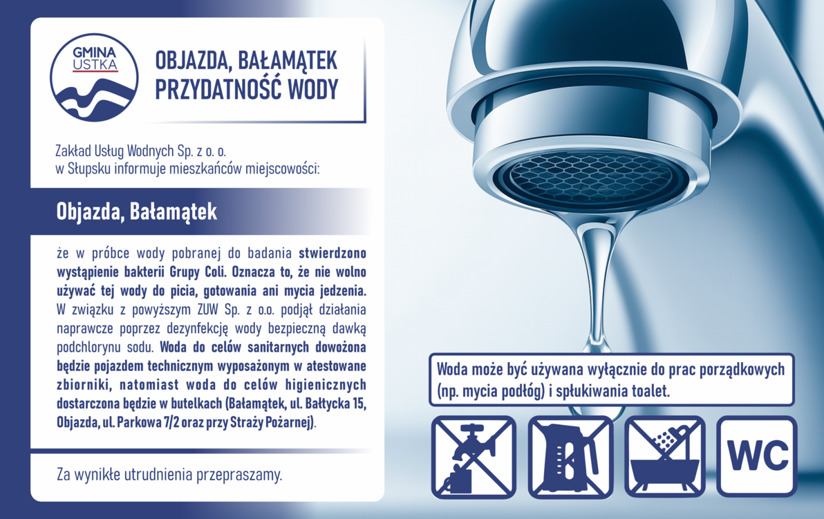 Zdjęcie do Komunikat dla mieszkańc&oacute;w Objazdy i Bałamątka