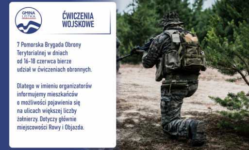 Zdjęcie do Ćwiczenia wojskowe na terenie Gminy Ustka