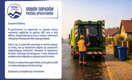 Zdjęcie do Odbi&oacute;r odpad&oacute;w, prośba operator&oacute;w