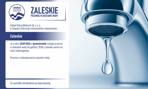 Zdjęcie do Przerwa w dostawie wody w Zaleskich | 28.09.br
