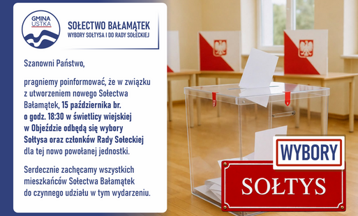 Zdjęcie do Wybory Sołtysa i członk&oacute;w Rady Sołeckiej dla Sołectwa Bałamątek